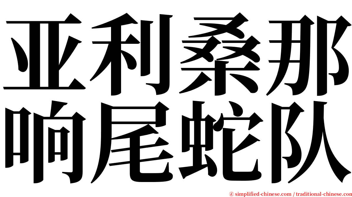 亚利桑那响尾蛇队 serif font