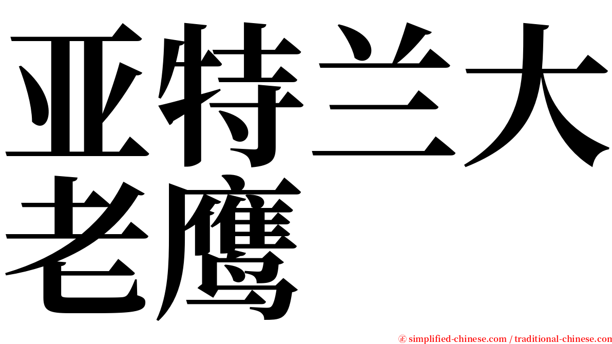 亚特兰大老鹰 serif font