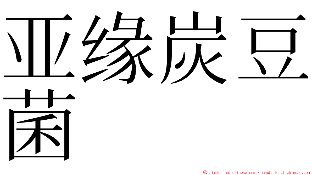 亚缘炭豆菌 ming font