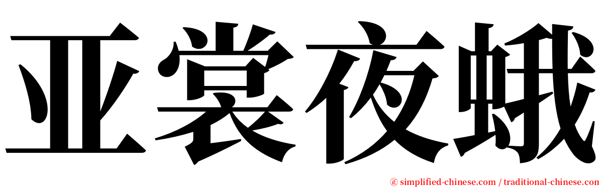 亚裳夜蛾 serif font