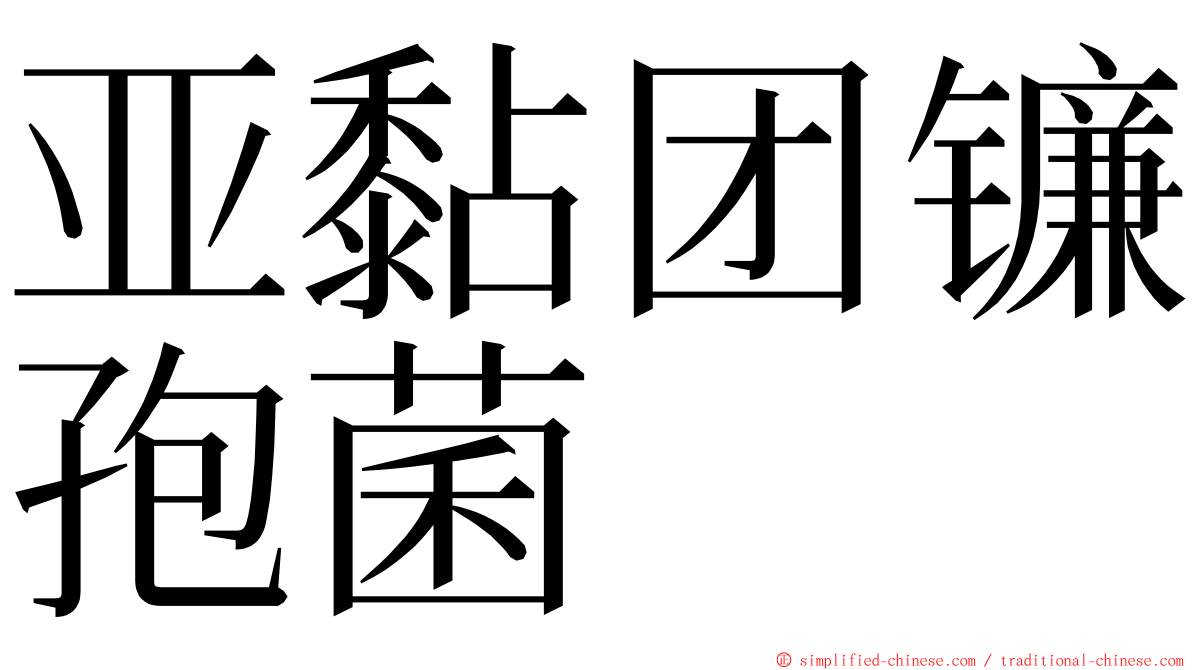 亚黏团镰孢菌 ming font