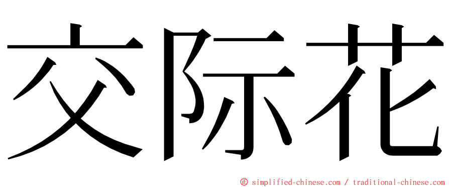 交际花 ming font