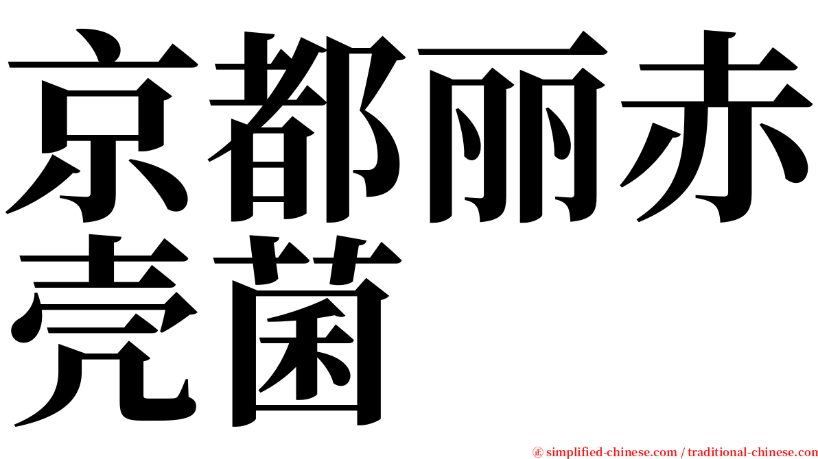 京都丽赤壳菌 serif font