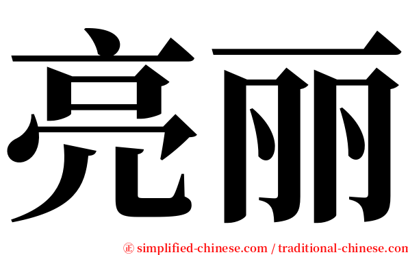 亮丽 serif font