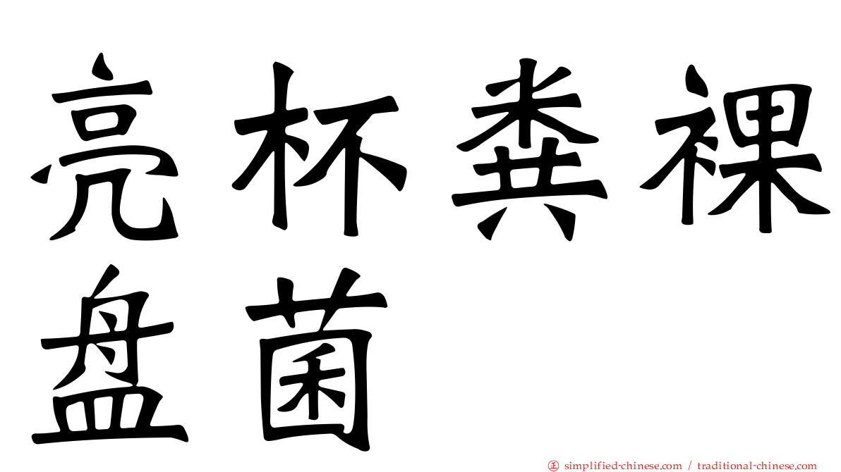 亮杯粪裸盘菌