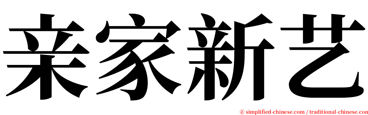 亲家新艺 serif font