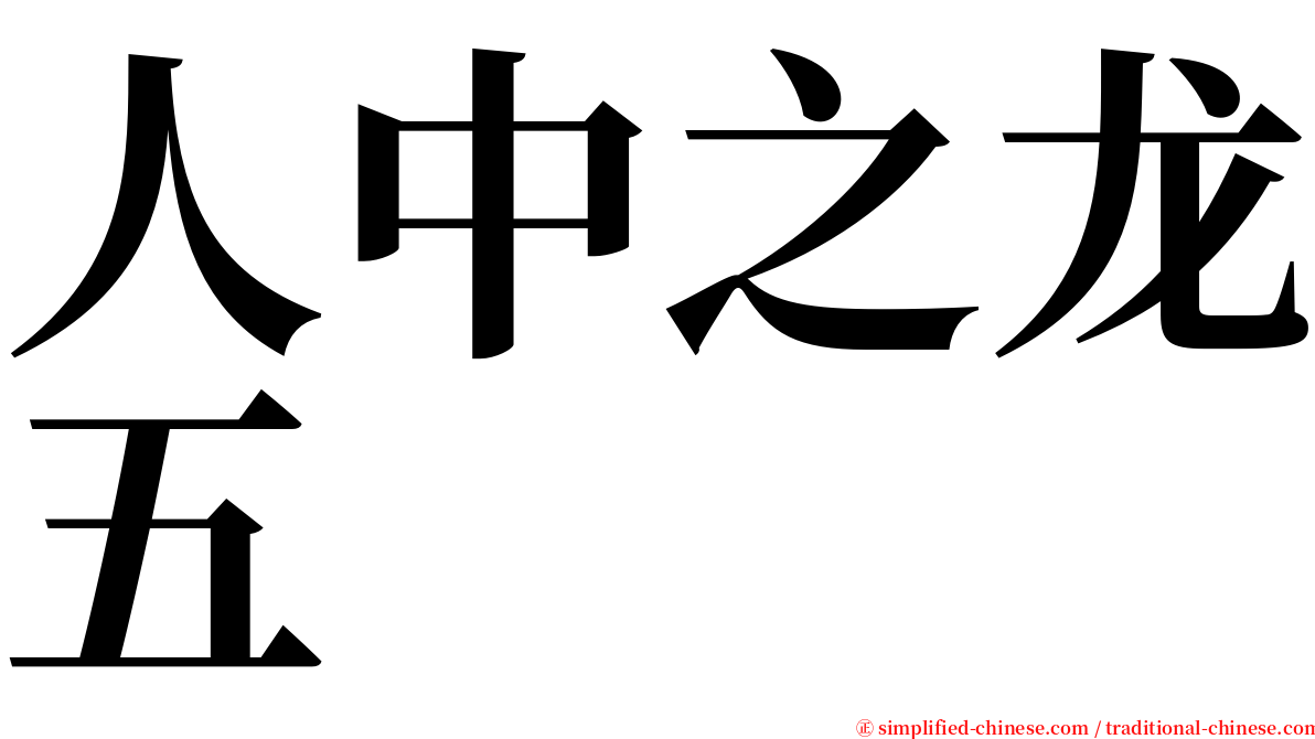 人中之龙五 serif font