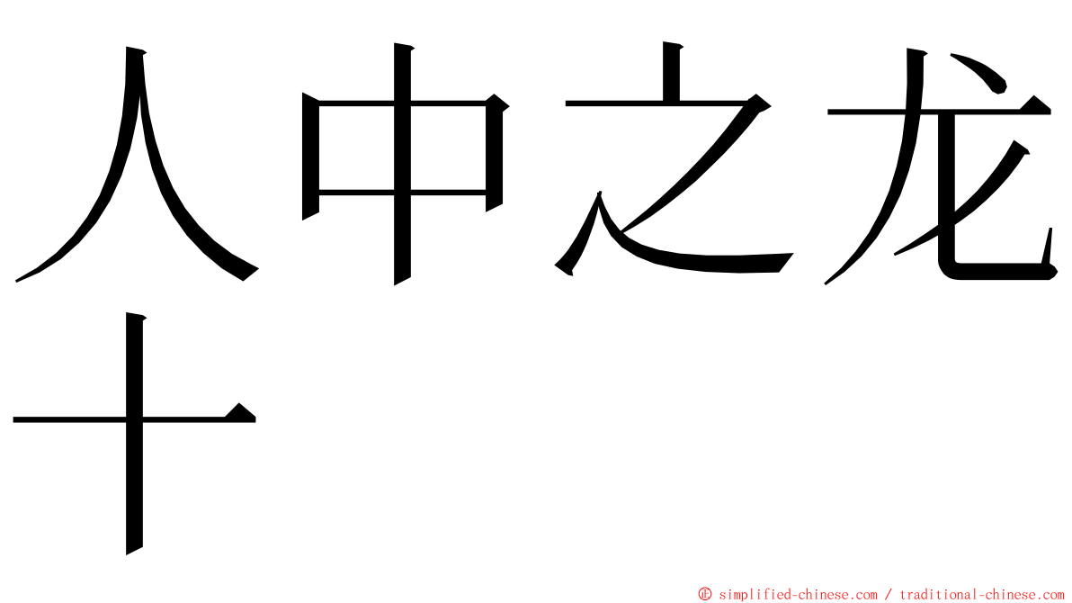 人中之龙十 ming font