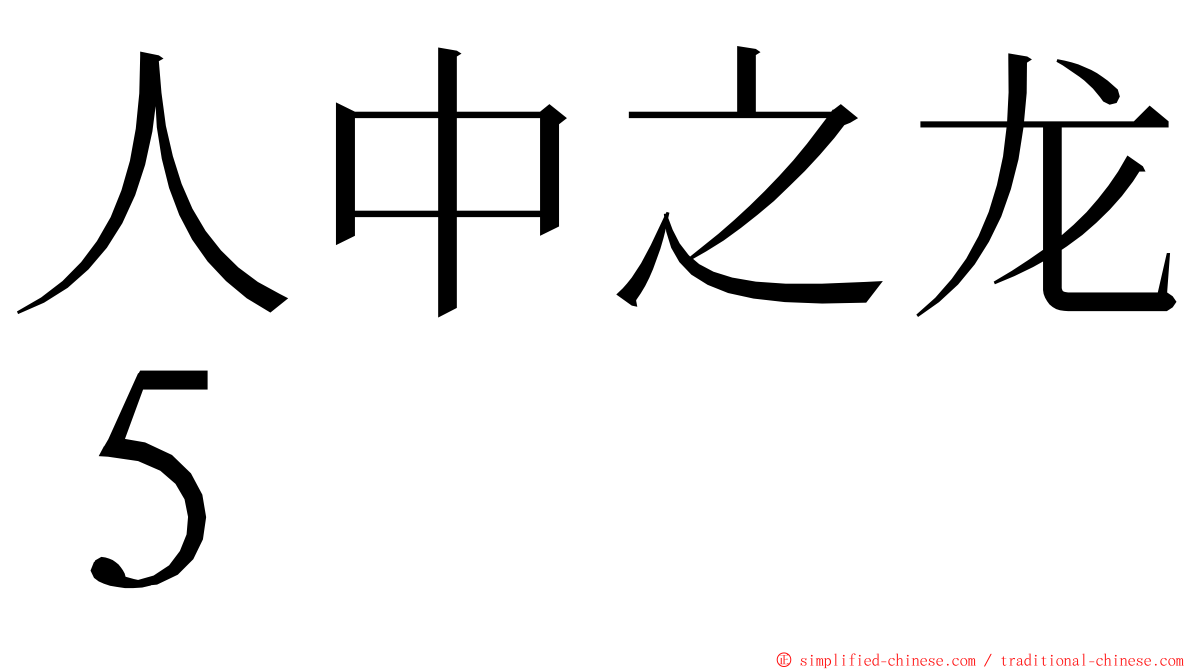 人中之龙５ ming font