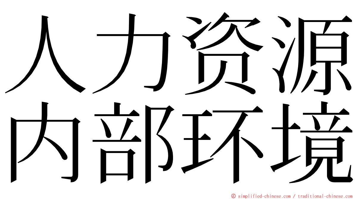 人力资源内部环境 ming font