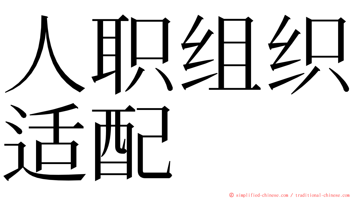 人职组织适配 ming font