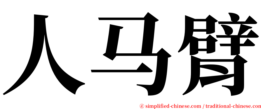 人马臂 serif font