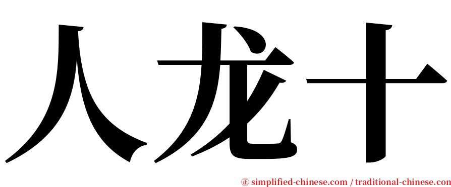 人龙十 serif font