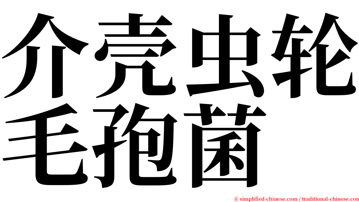 介壳虫轮毛孢菌 serif font