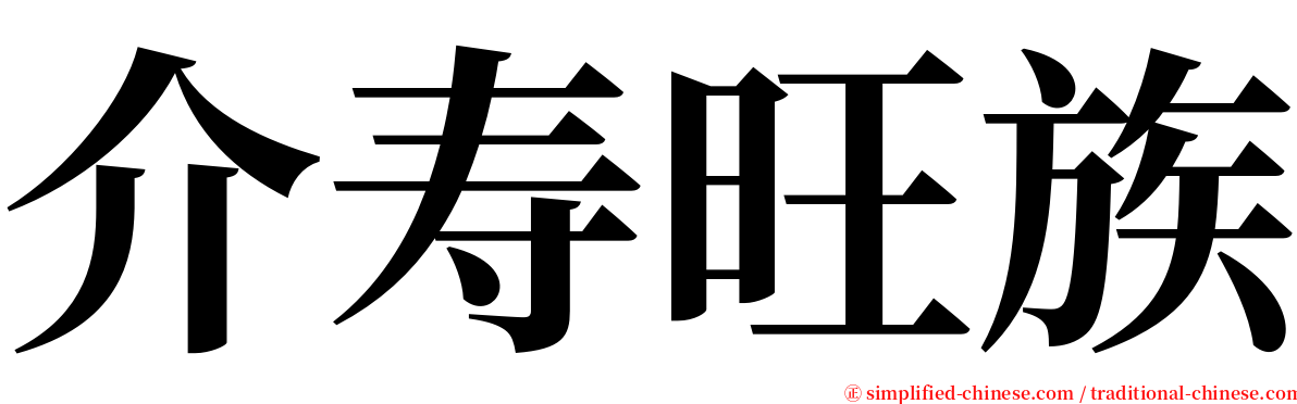 介寿旺族 serif font