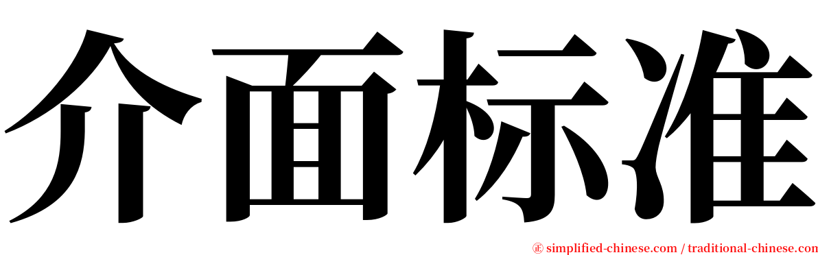 介面标准 serif font