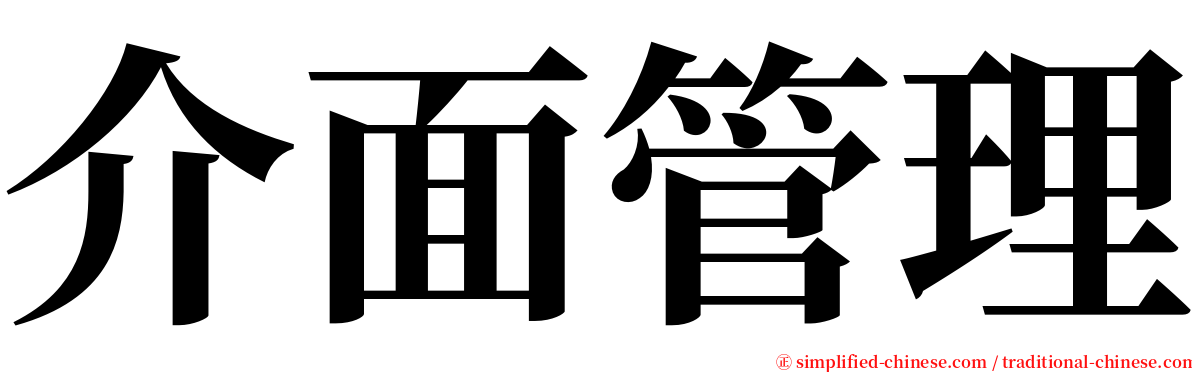 介面管理 serif font