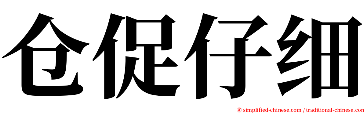 仓促仔细 serif font