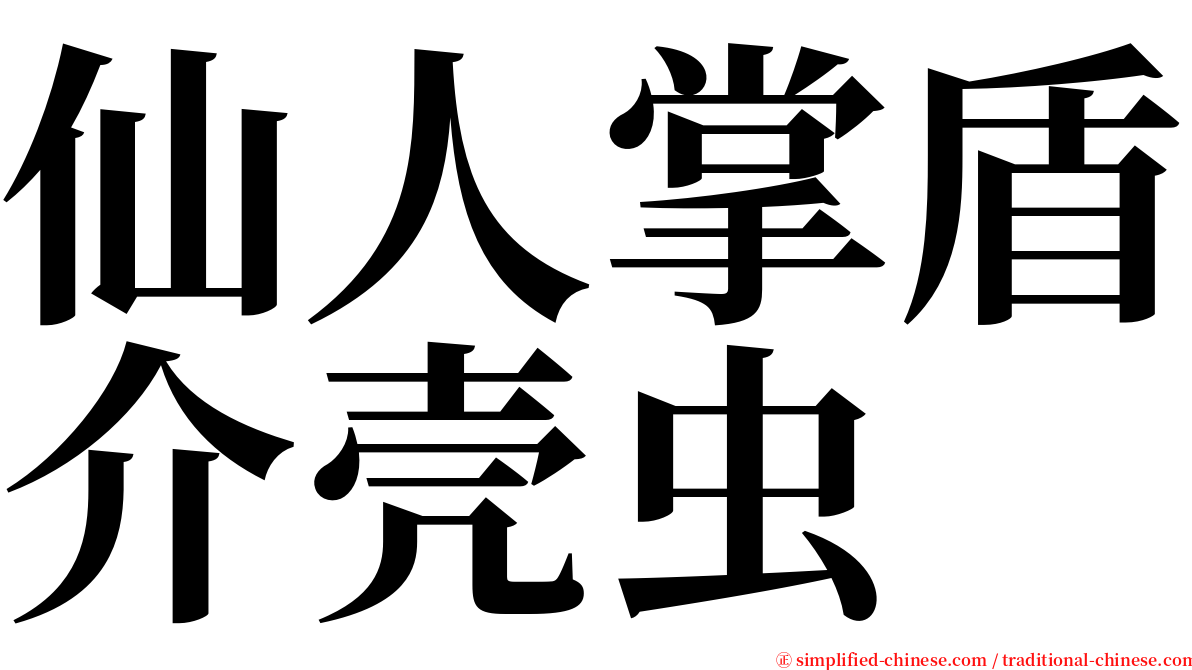仙人掌盾介壳虫 serif font