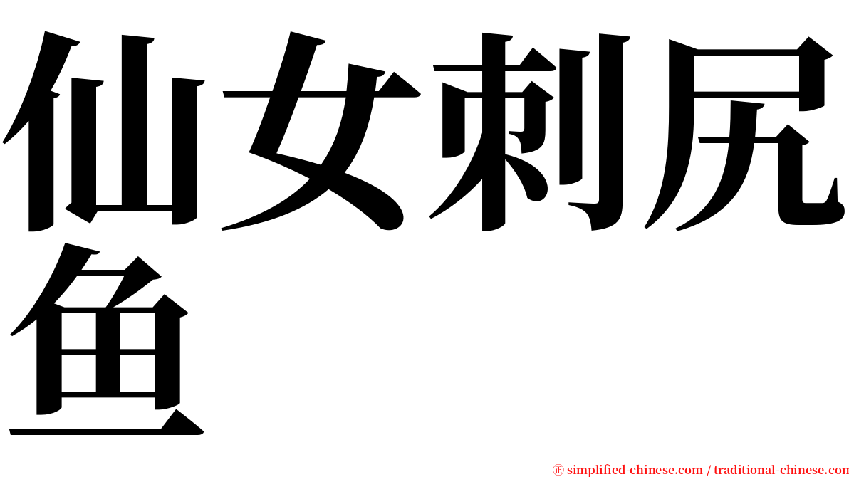 仙女刺尻鱼 serif font