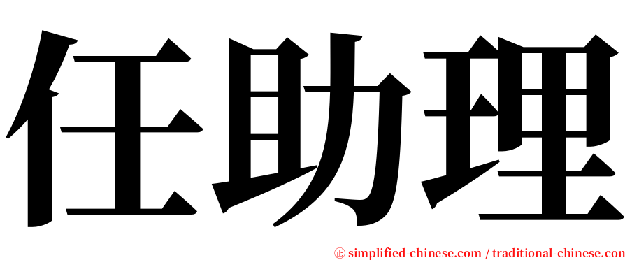 任助理 serif font