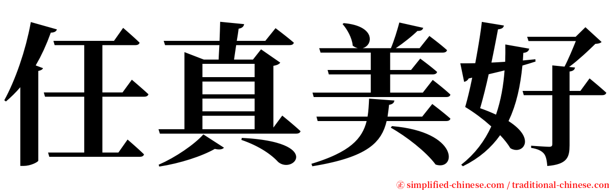 任真美好 serif font