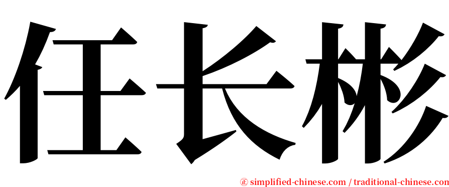 任长彬 serif font