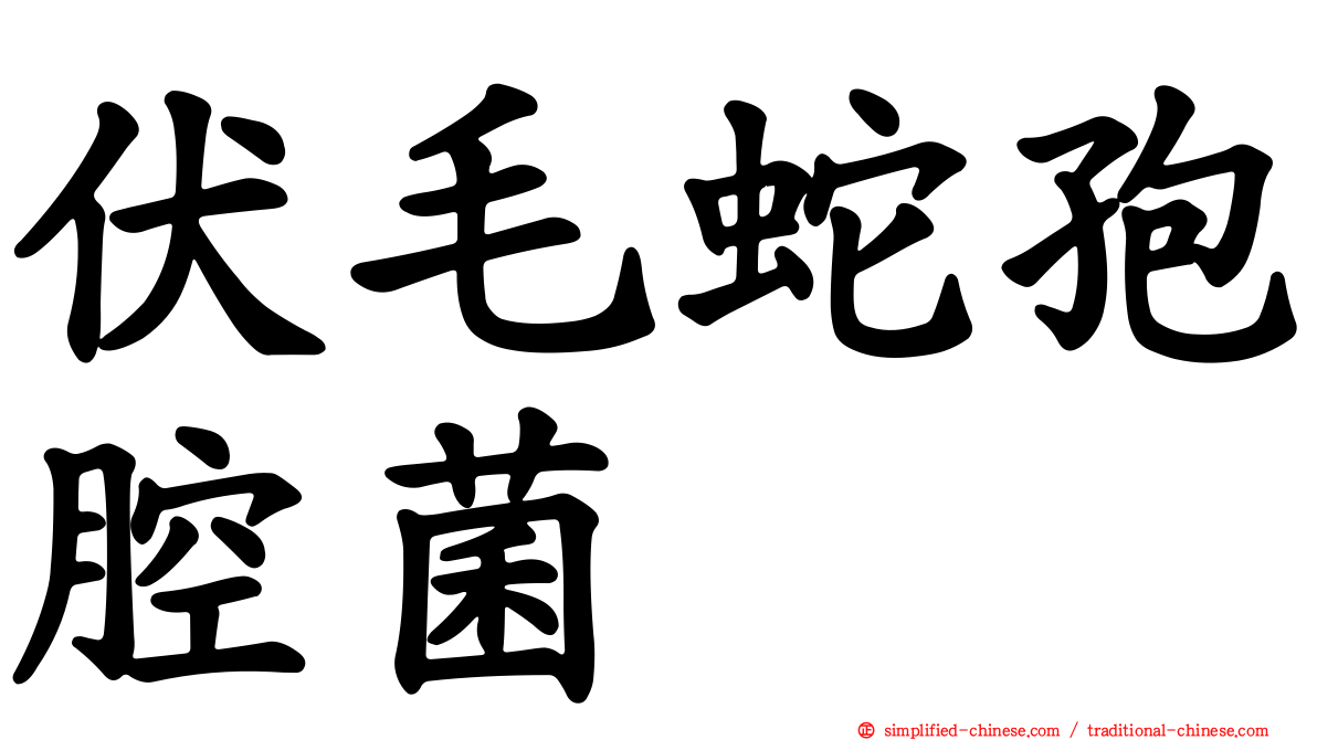 伏毛蛇孢腔菌