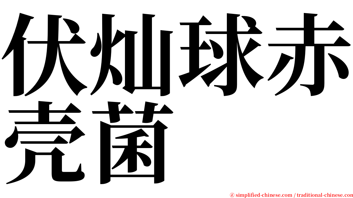 伏灿球赤壳菌 serif font