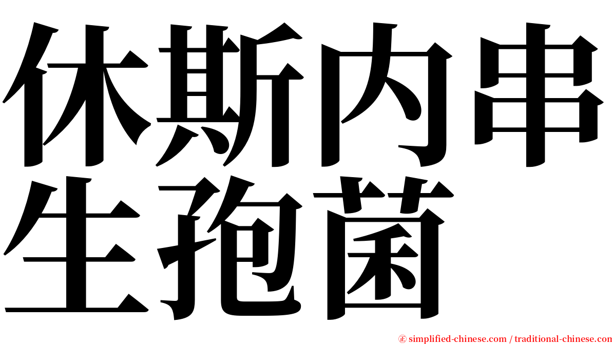 休斯内串生孢菌 serif font