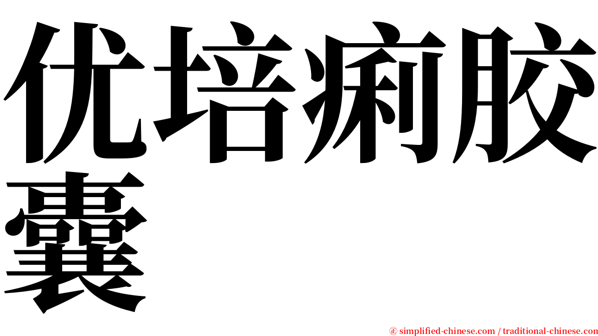 优培痢胶囊 serif font