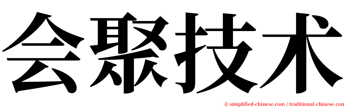 会聚技术 serif font