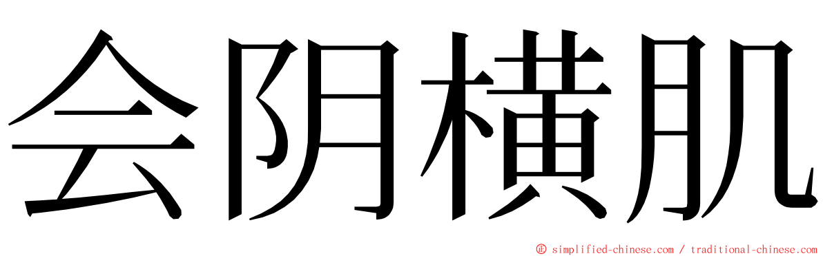 会阴横肌 ming font