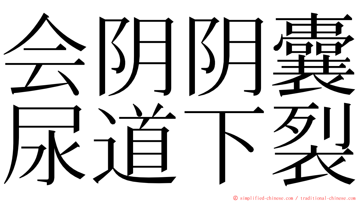 会阴阴囊尿道下裂 ming font