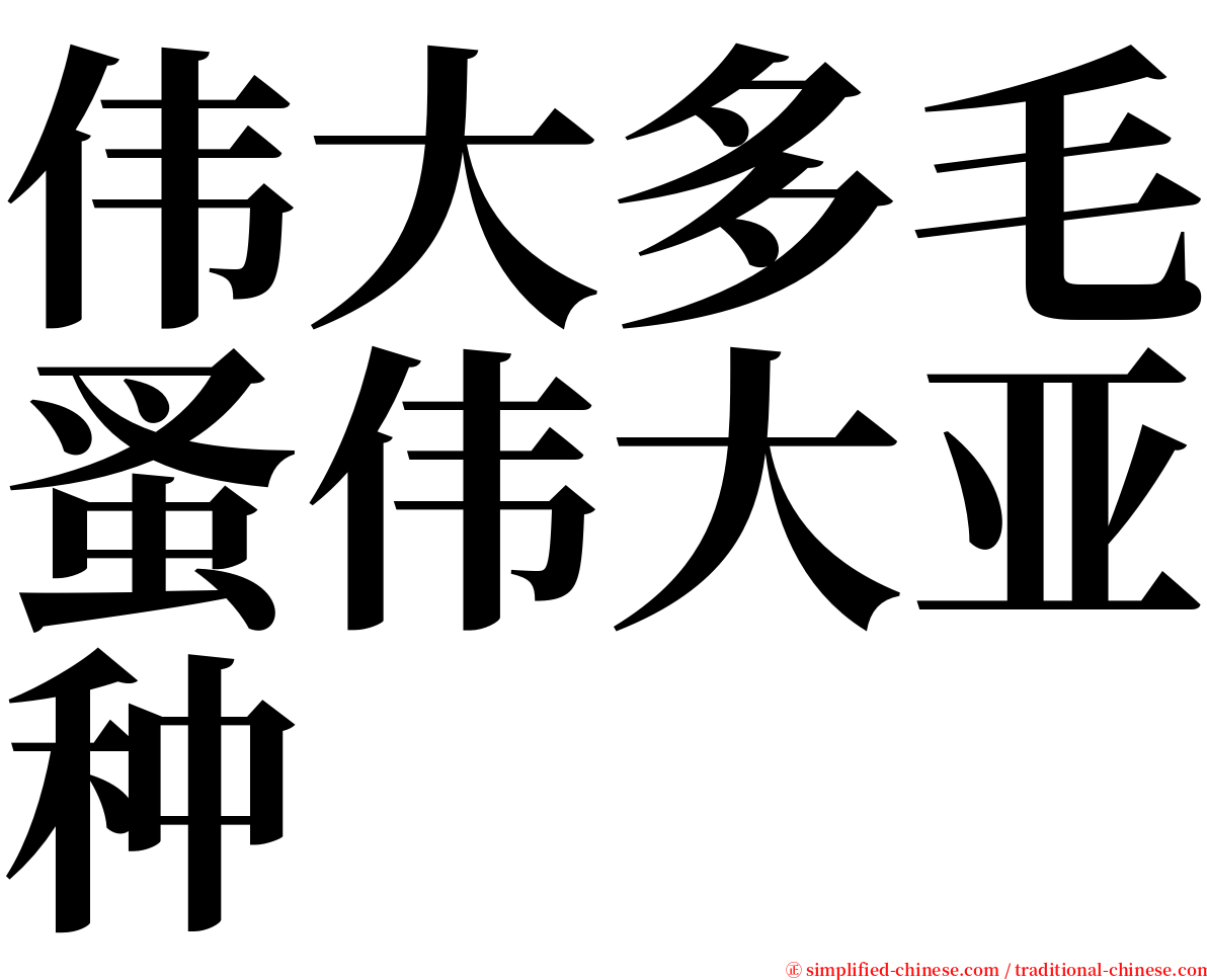 伟大多毛蚤伟大亚种 serif font