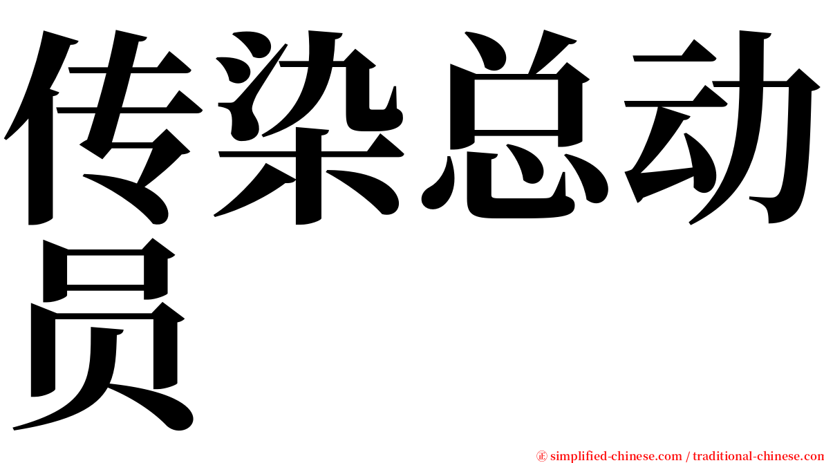 传染总动员 serif font