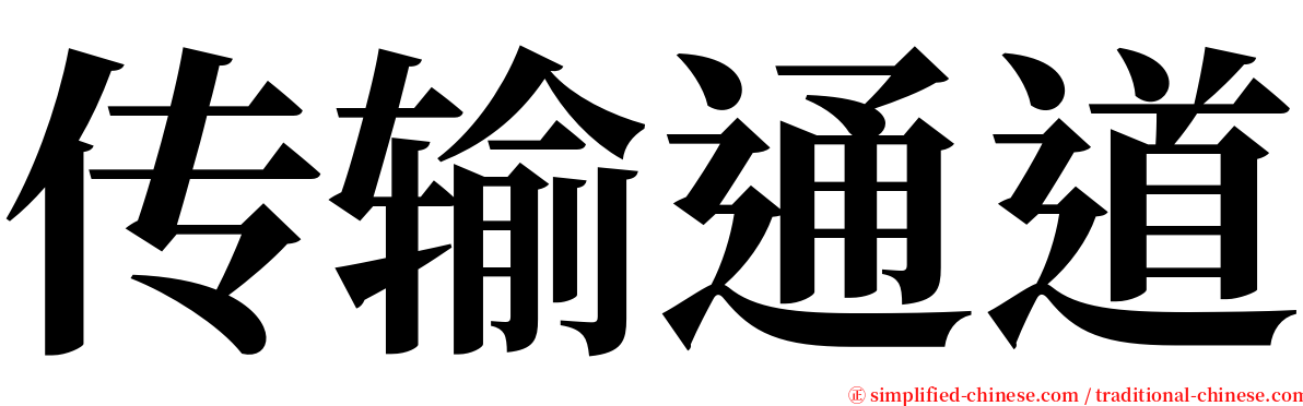 传输通道 serif font