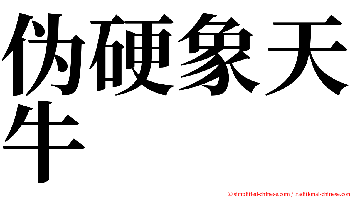 伪硬象天牛 serif font