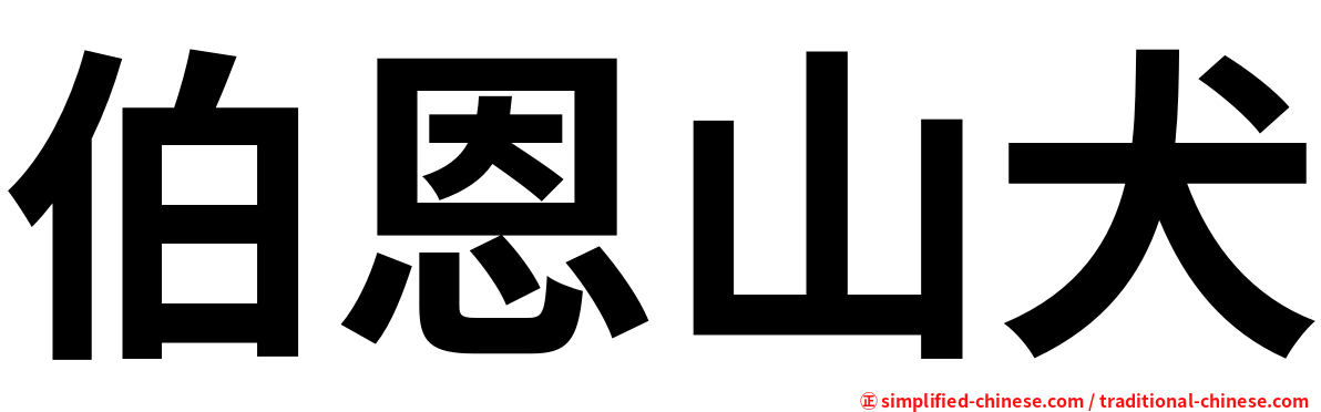 伯恩山犬