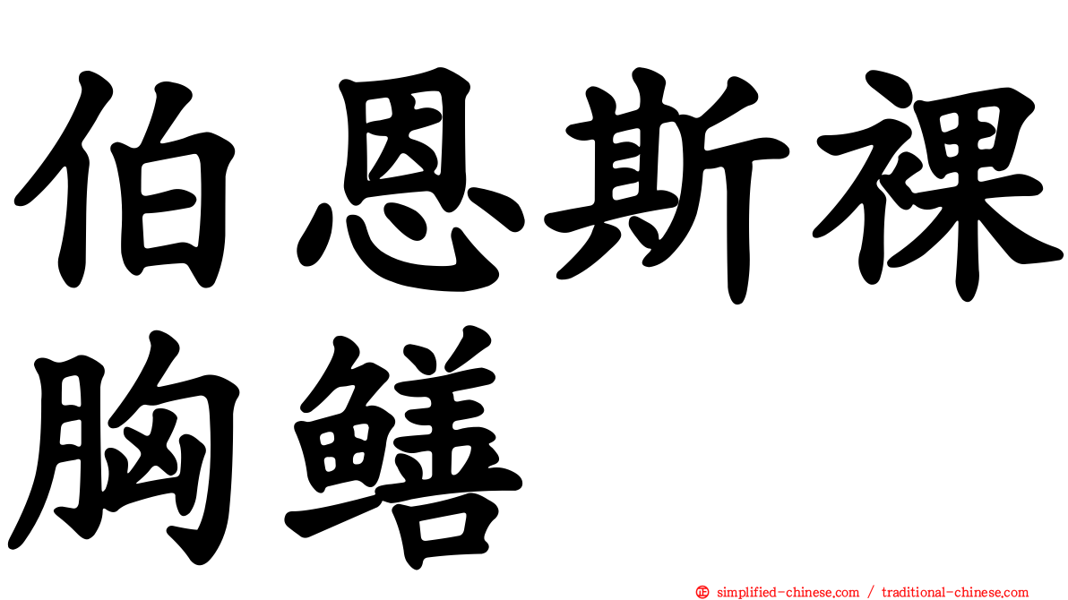 伯恩斯裸胸鳝