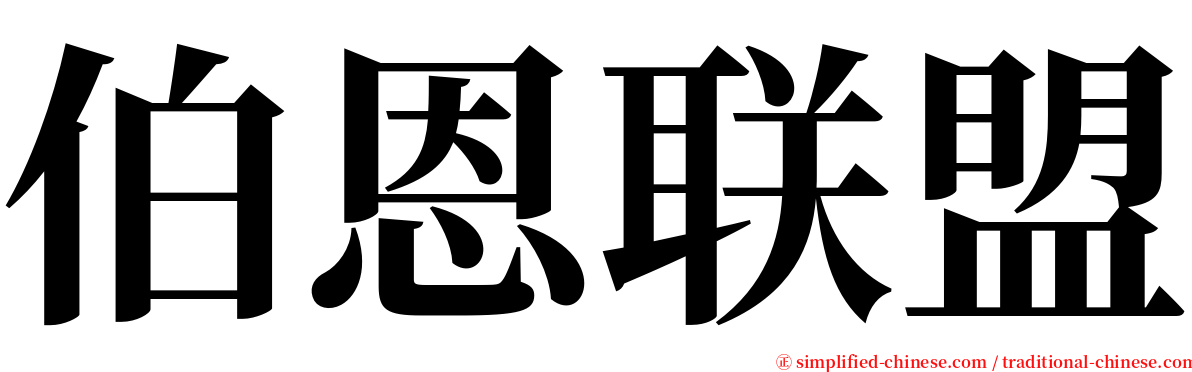 伯恩联盟 serif font