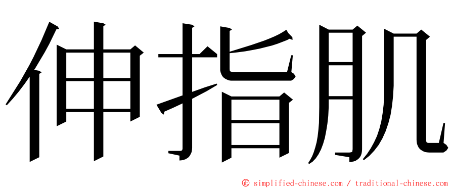 伸指肌 ming font