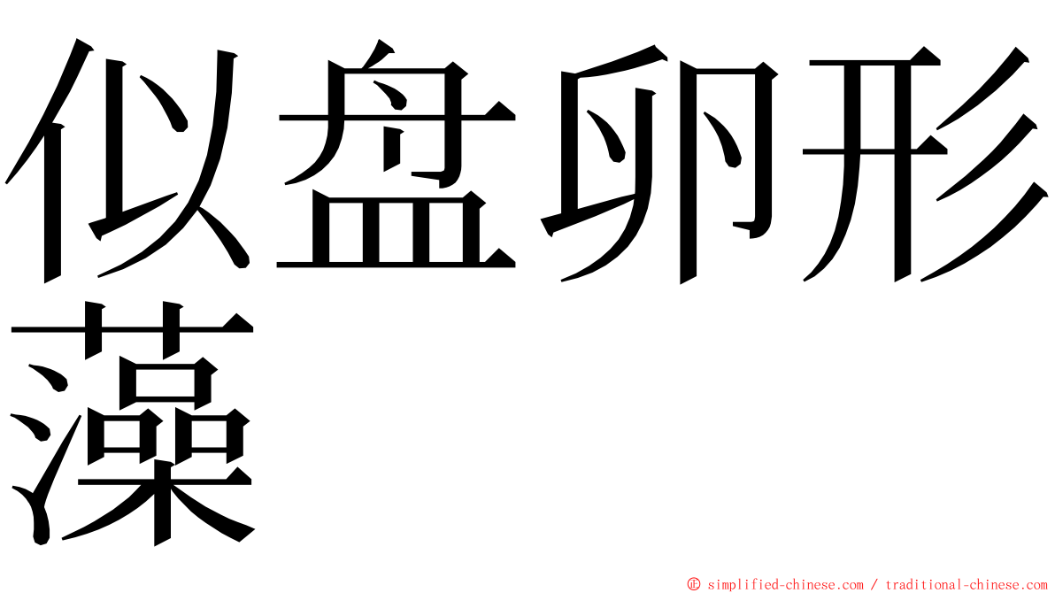 似盘卵形藻 ming font