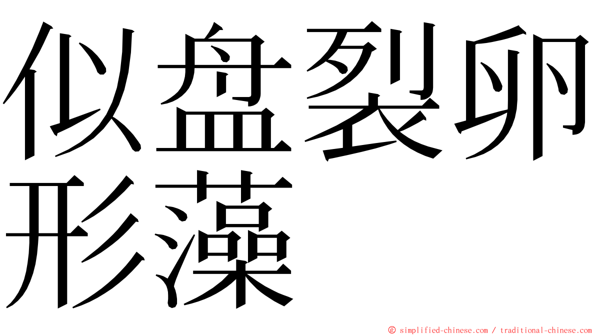 似盘裂卵形藻 ming font