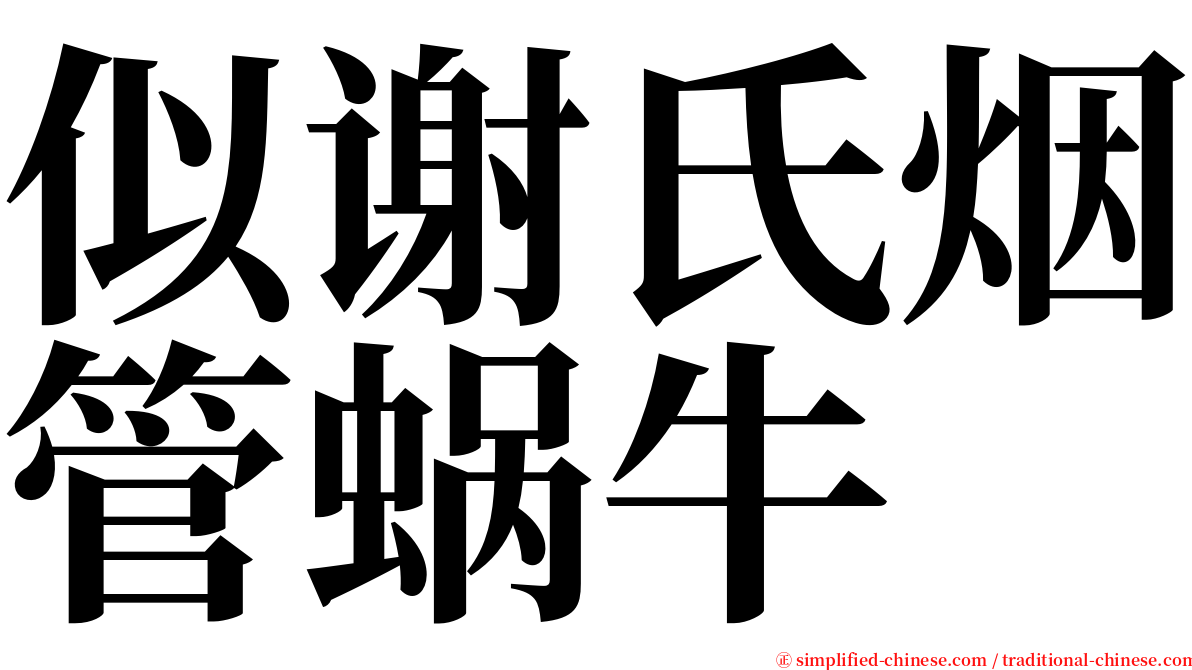 似谢氏烟管蜗牛 serif font