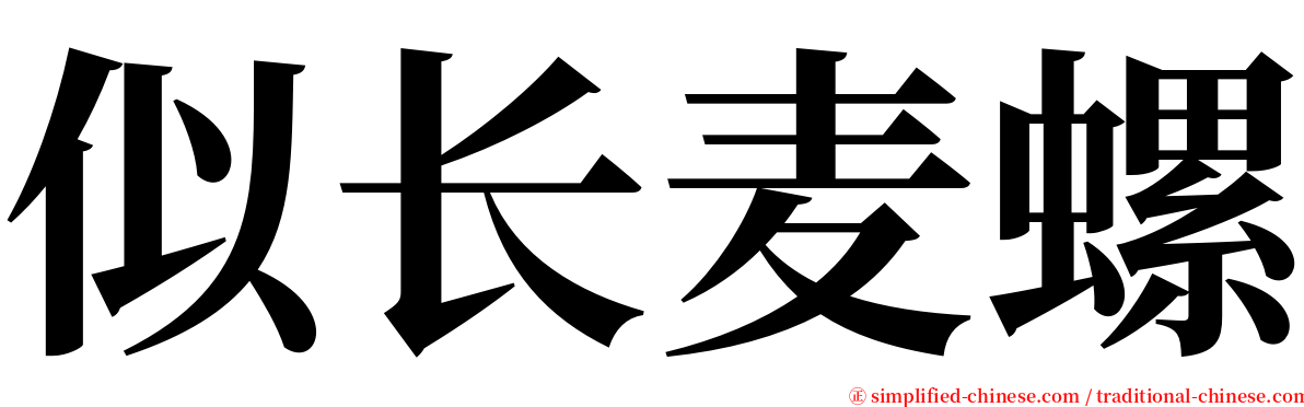 似长麦螺 serif font