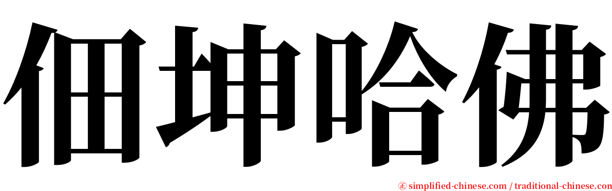 佃坤哈佛 serif font