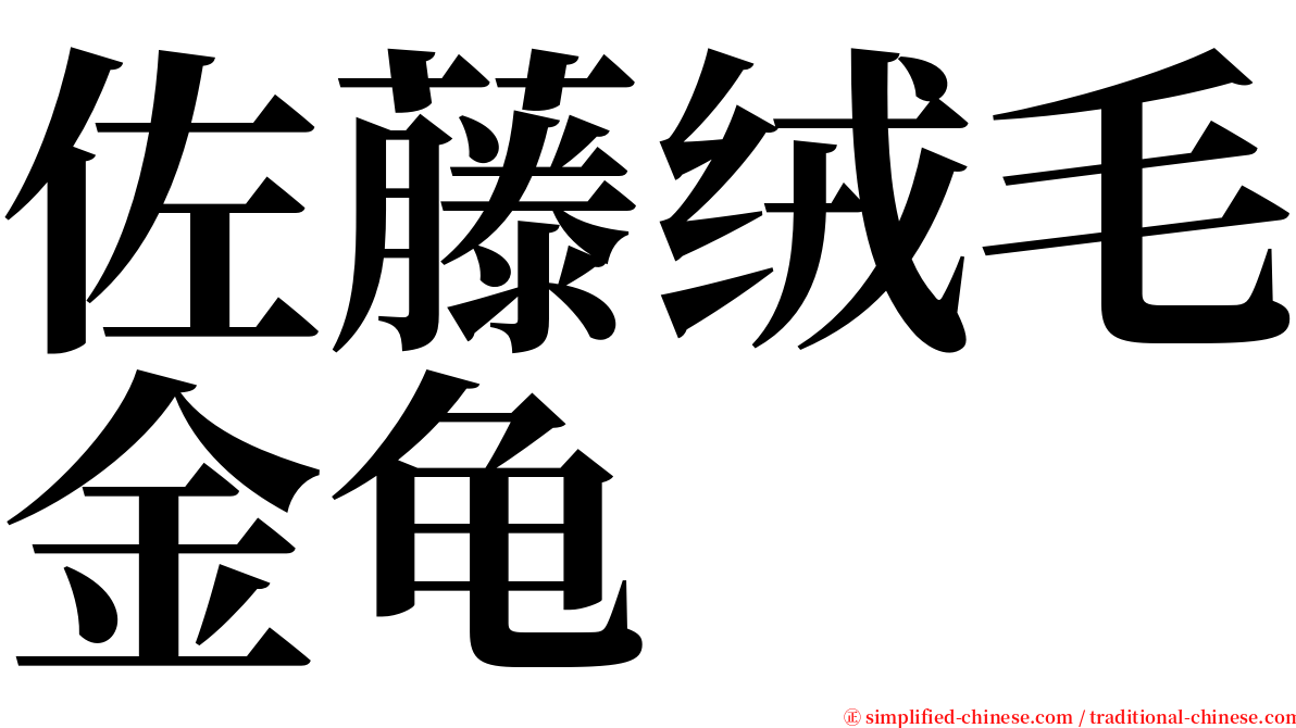 佐藤绒毛金龟 serif font