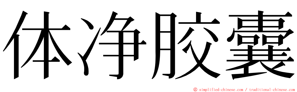 体净胶囊 ming font