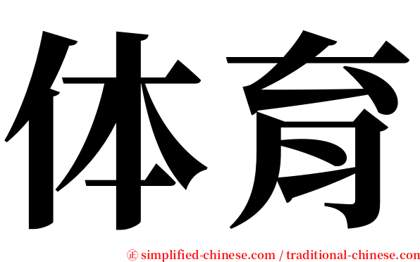 体育 serif font